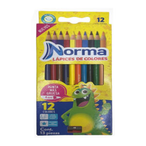 COLORES NRM PUNTA GRUESA 12PCS