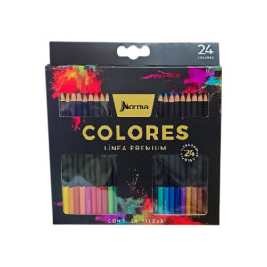 COLORES NRM PUNTA GRUESA 24PCS