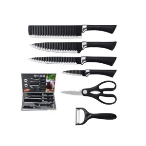 SET DE CUCHILLOS NEGROS 6PCS.